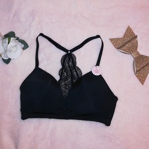 🐼🖤 F21 lingerie Black Nylon lace back Bralette